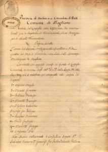 Magliano in Sabina, 1861. Realizzazione di un corridoio per l&rsquo;accesso al Teatro filodrammatico, 1