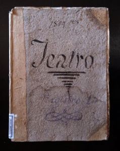 Viterbo, 1804-1805. Biblioteca degli Ardenti, Bandi e Manifesti: copertina registro del Teatro dei Nobili