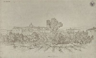 Rieti. Altes Museum di Berlino - Fondo Schinkel: Veduta di Rieti nell&rsquo;Appennino