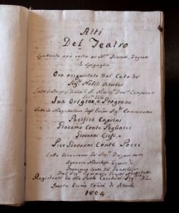 Viterbo, 1804. Teatro del Genio: atti (grande)