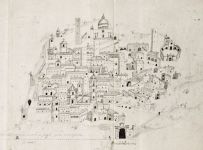 Corneto, 1818. Veduta stilizzata della Citt&agrave;