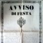 Velletri, Tipografia di Angelo Sartori, Avviso di festa, Velletri 11 dicembre 1854