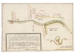 Disegno dell’orto e le proprietà della congregazione dei Padri Filippini (ASUd, archivio Della Porta, b. 12.4) 