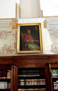 ritratto del cardinale Casanate in prima sala di lettura