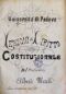 A. Morelli, Lezioni di diritto costituzionale, Padova (1900-'01)