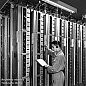 Tecnico di una centrale automatica urbana di Torino, anni &lsquo;50 (Archivio storico Telecom italia)
