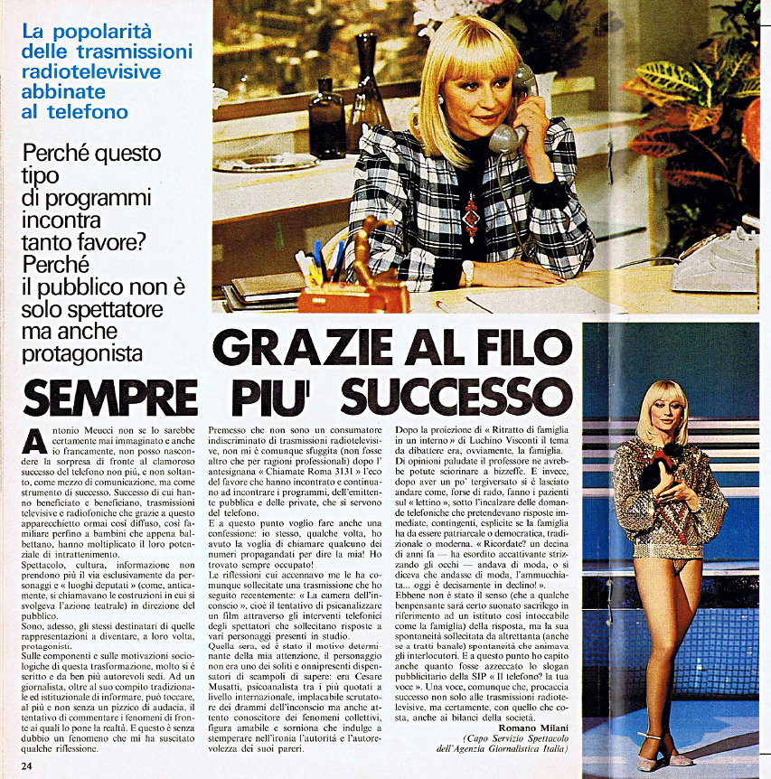 da &laquo;Selezionando Sip&raquo;, n. 1-2, 1984