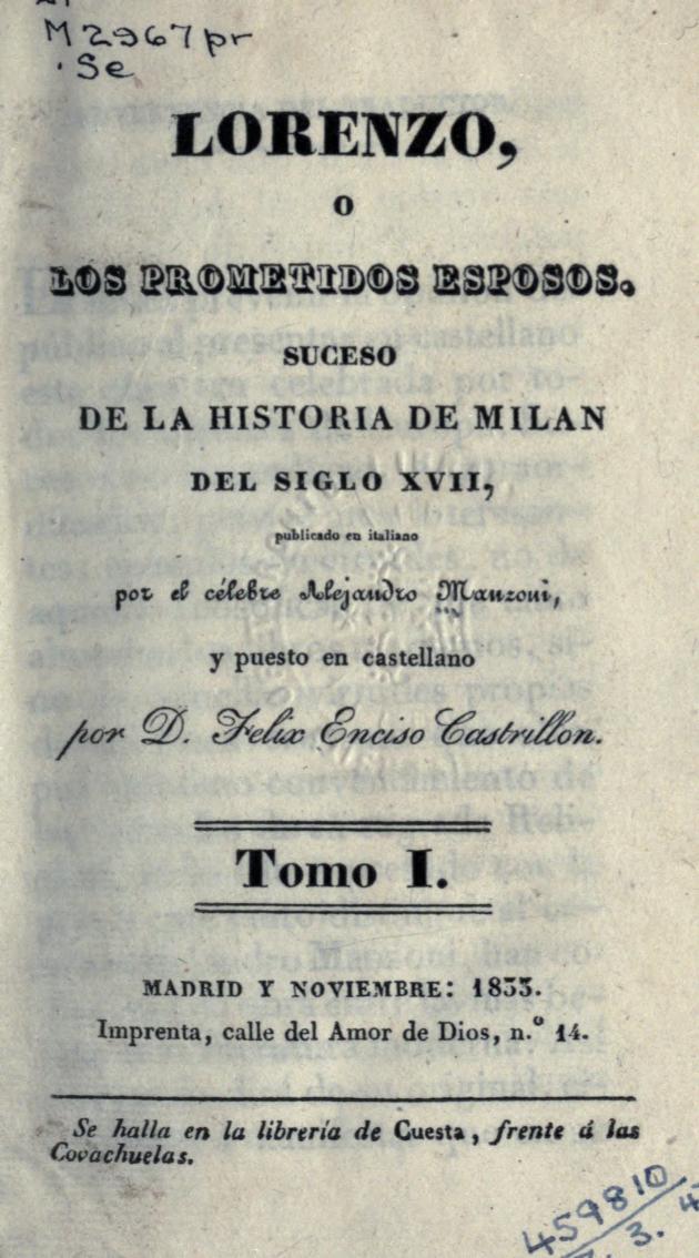 Prima traduzione spagnola della Ventisettana