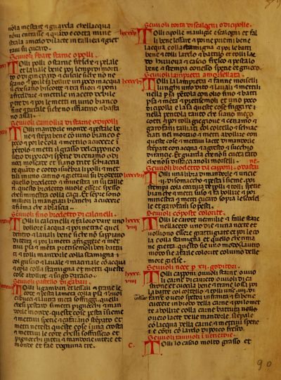 Libro di cucina del sec. XIV, ms. 158 - Biblioteca Universitaria, Bologna