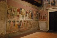 Affreschi, parete ovest e parte della parete nord