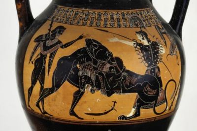 anfora attica a figure nere del Pittore di Boulogne 441 da Cerveteri