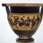 cratere attico a figure nere dalla tomba 371 della Banditaccia di Cerveteri