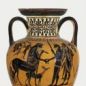 anfora attica a figure nere del Pittore di Antimenes dalla necropoli orientale di Macchia della Turchina a Tarquinia