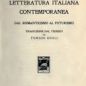 Vossler, Letteratura italiana contemporanea (1916)
