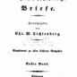 Georg Christoph Lichtenberg, Briefe (1846-1847)