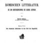 Schanz, Geschichte der r&ouml;mischen Litteratur (1890)