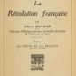 Mathiez, La R&eacute;volution fran&ccedil;aise (1922)